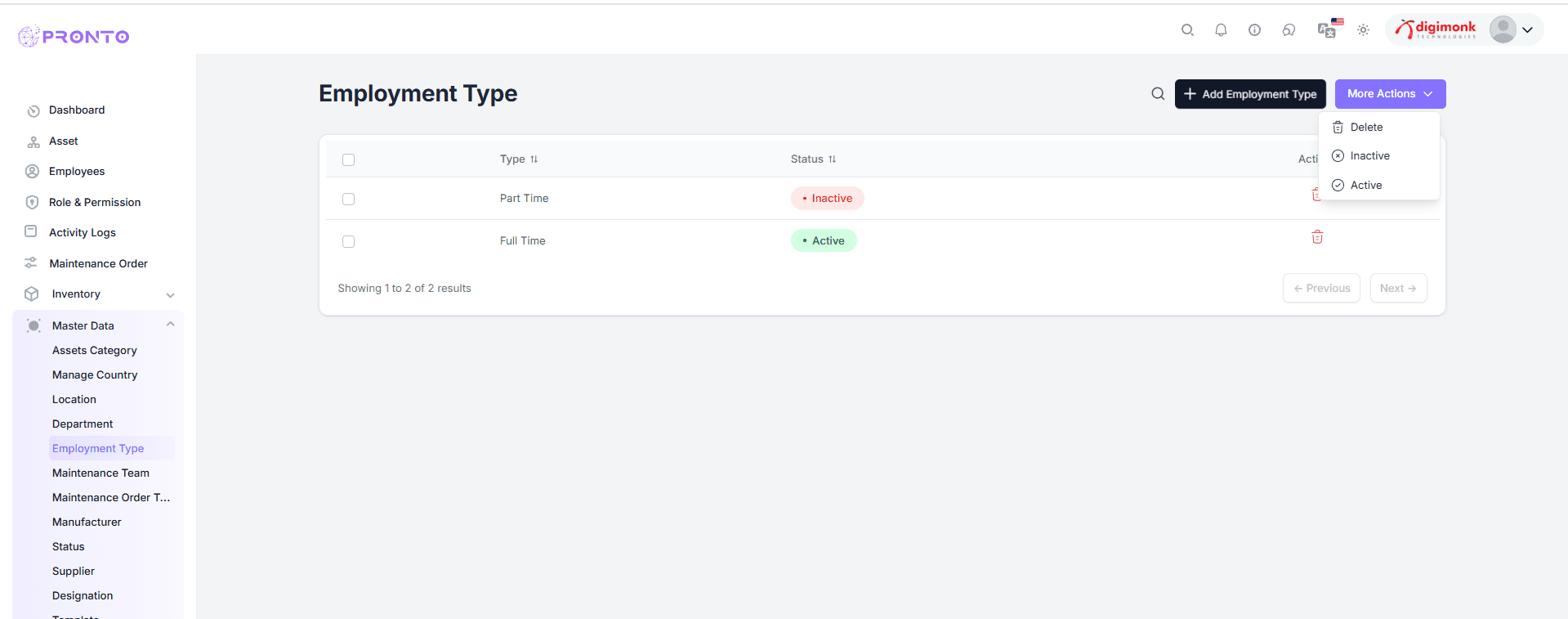 Search Employment Type