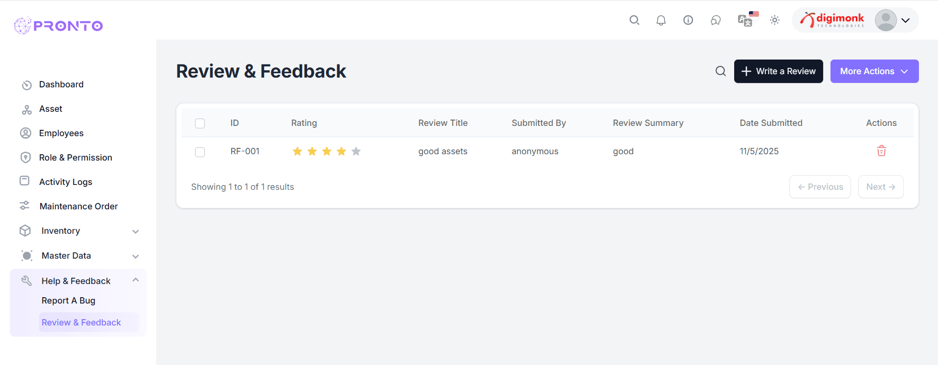 Review Navigation